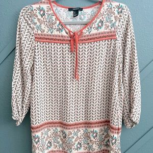 Forever 21 Boho mid sleeve shirt
